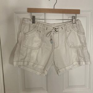 Santika white and brown shorts, size medium